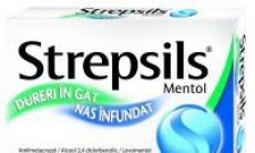 Strepsils Mentol– pentru dureri in gat si nas infundat