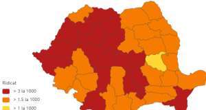 Judetele cu cea mai mare rata de infectare la mia de locuitori. In Timis sunt 30 de focare active de COVID-19!