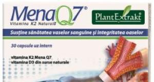 Mena Q7® Vitamina K2 naturala - Sustine sanatatea vaselor sanguine si integritatea oaselor